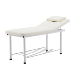 Κρεβάτι Μασάζ Φυσικοθεραπείας Σταθερό Μεταλλικό SuperOrtho White με ανύψωση πλάτης εξεταστικό